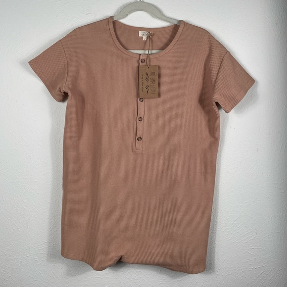 The Simple Folk The Explorer Playsuit Romper Clay Organic Unisex Size 10 Henley - Picture 7 of 9